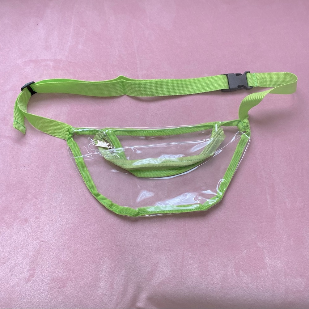 Clear Fanny Pack Transparent Concert Festival Rave Bag Phone Wallet Holder Purse